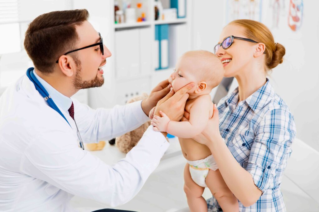 Mom and baby at the dentist